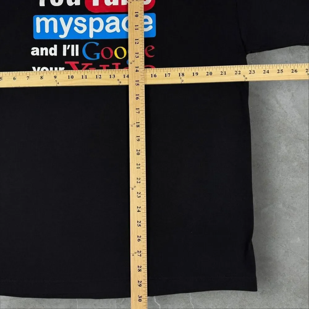 VTG Y2K Funny "YouTube Myspace and I'll Google your Yahoo" Humor Shirt - XL - Picture 4 of 6